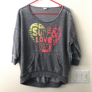 NWT ROXY High-Low Burnout Sweatshirt Size Medium!